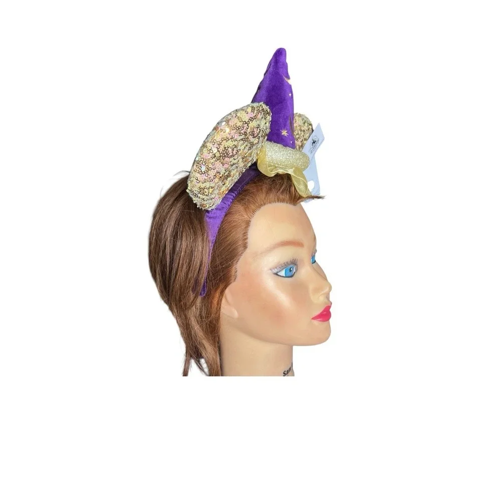 Disneyland Sorcerer Mickey Magic‎ Happens Minnie Sequin Ears Headband Parade New